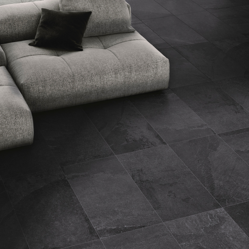 Gazzini SLIDE BLACK 60*120 см в интерьере